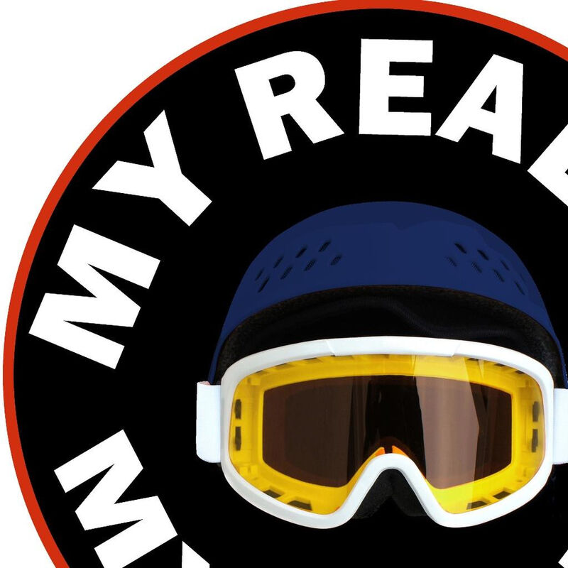 HomeRoots Snow Goggles Youthful Washable Round Rug image number 2