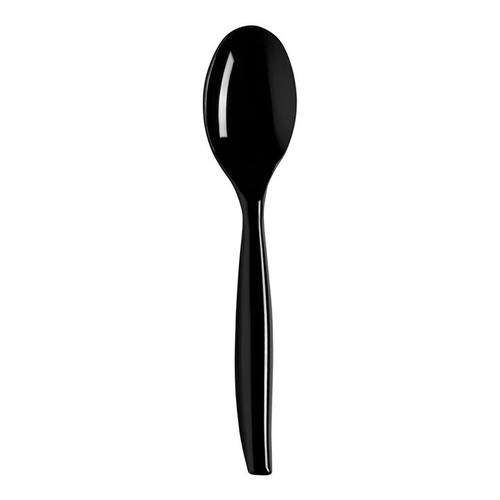 Black Plastic Serving Spoons (144 Spoons)