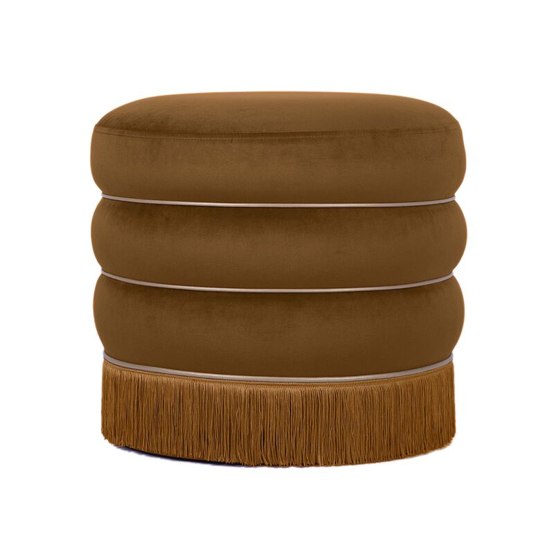 Tov Furniture Lakka Green Ottoman (Chocolate) image number 3