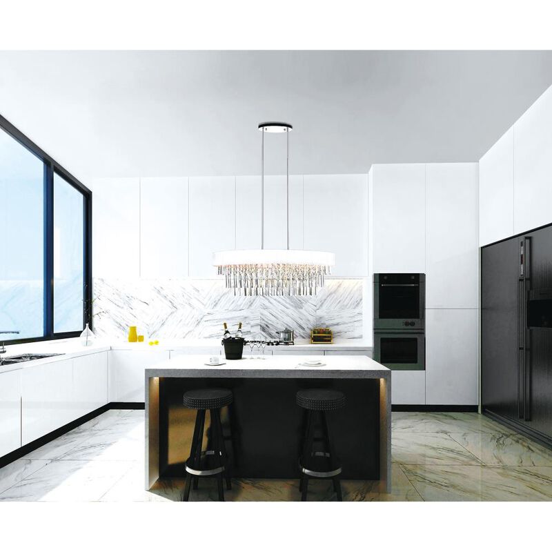 Franca 8 Light Drum Shade Chandelier With Chrome Finish