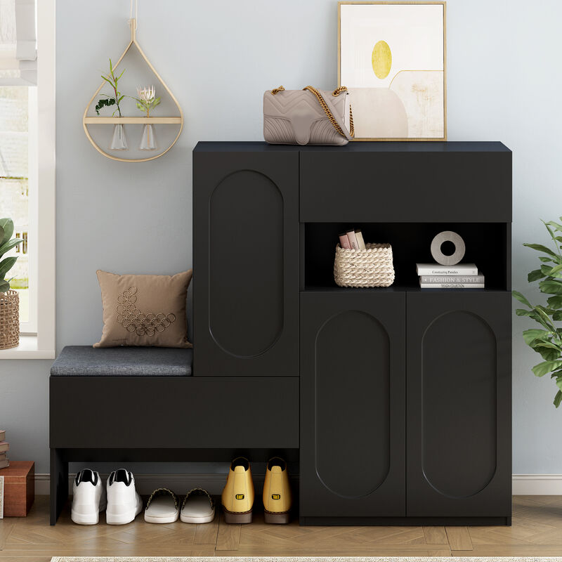 Merax 2-in-1 Shoe Cabinets Storage Bench