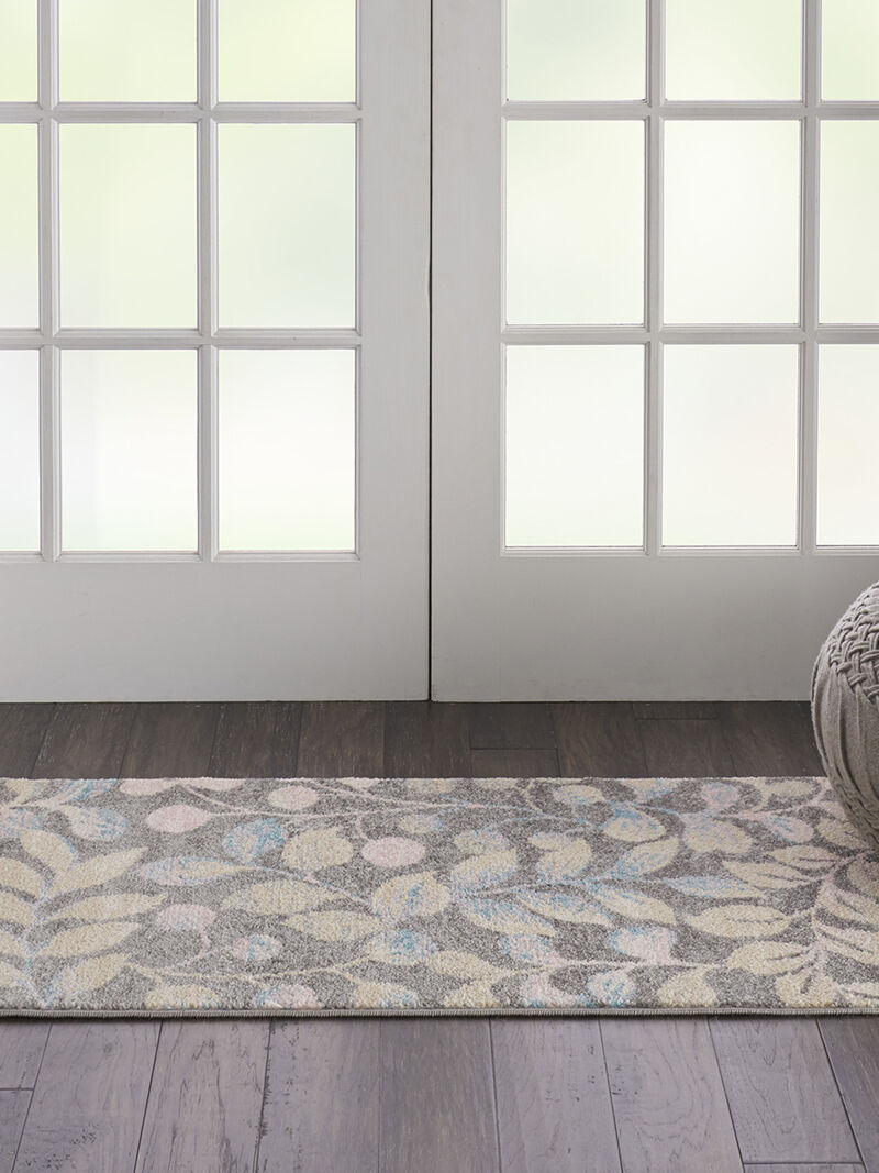 Tranquil TRA03 Gray/Beige 2'3" x 7'3" Rug image number 5