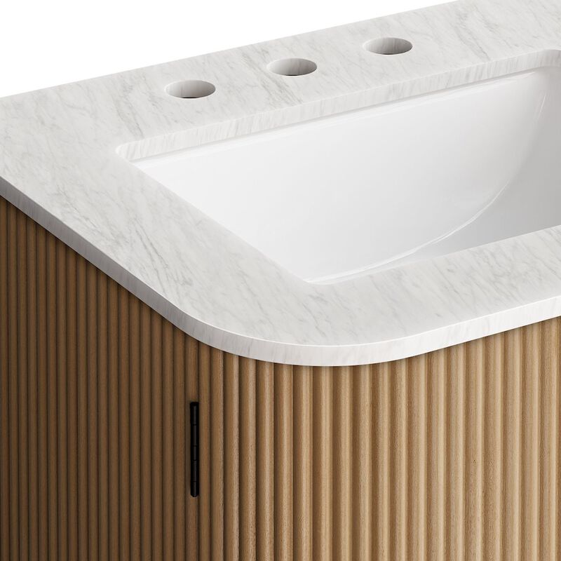 Zia 24" Wall-Mount Bathroom Vanity with Marble Sink image number 8