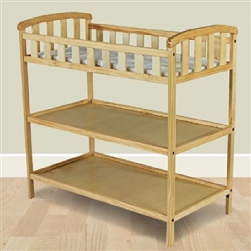 Wooden Baby Furniture Changing Table with Safety Rail and Storage
