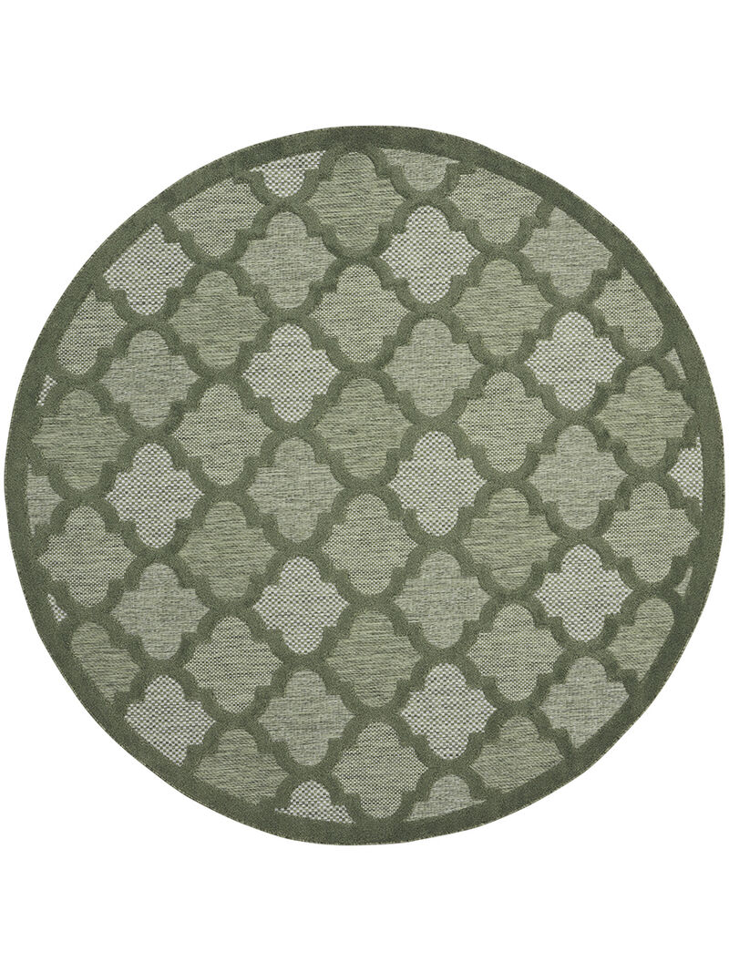 Easy Care NES01 Green 6' x Round Rug