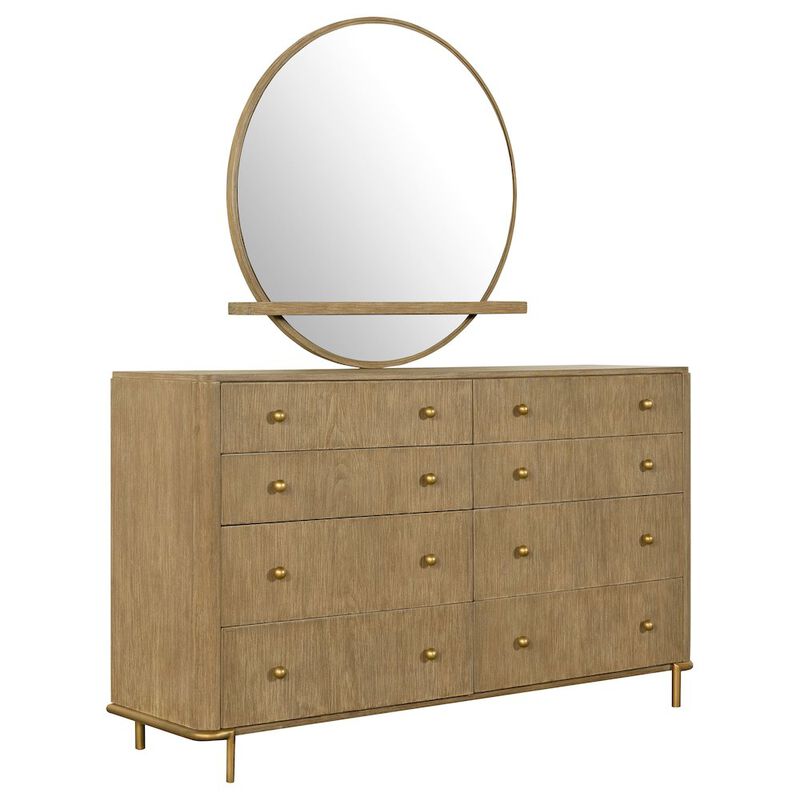 Coaster Co. of America Arini 8-drawer Dresser with Mirror Sand Wash image number 0