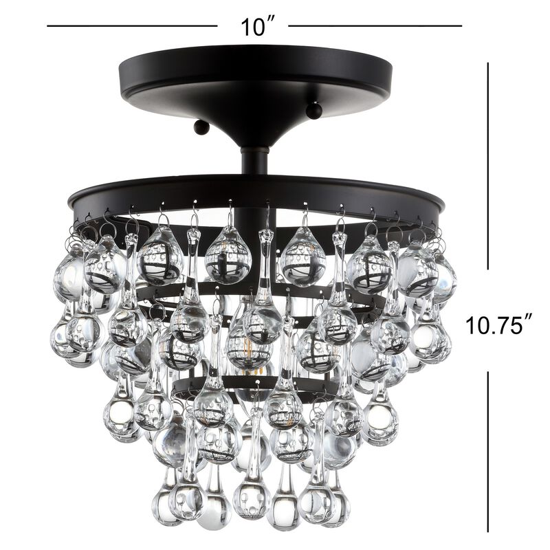 Toronto Metal/Crystal LED Flush Mount