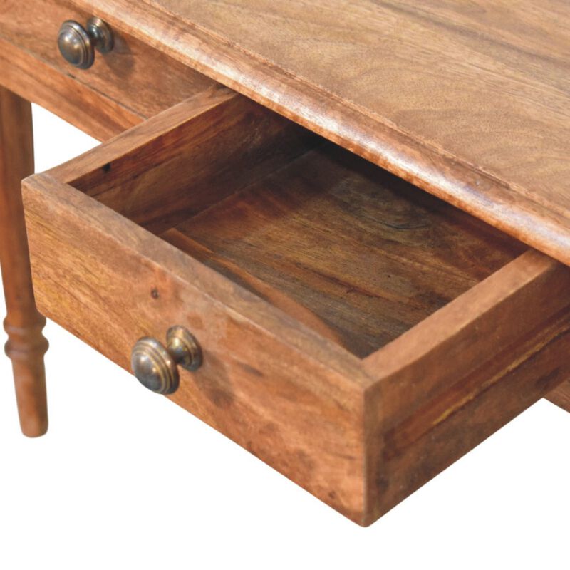 Artisan Furniture Solid Wood Three Drawer Console with Turned Legs image number 5