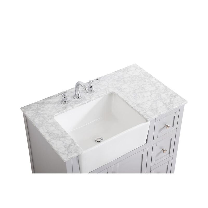 Elegant Kitchen and Bath 36 inch Single bathroom vanity in grey