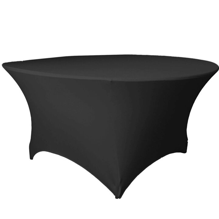 Round Spandex Tablecloth Stretch Fit Cover for Dining Tables and Events