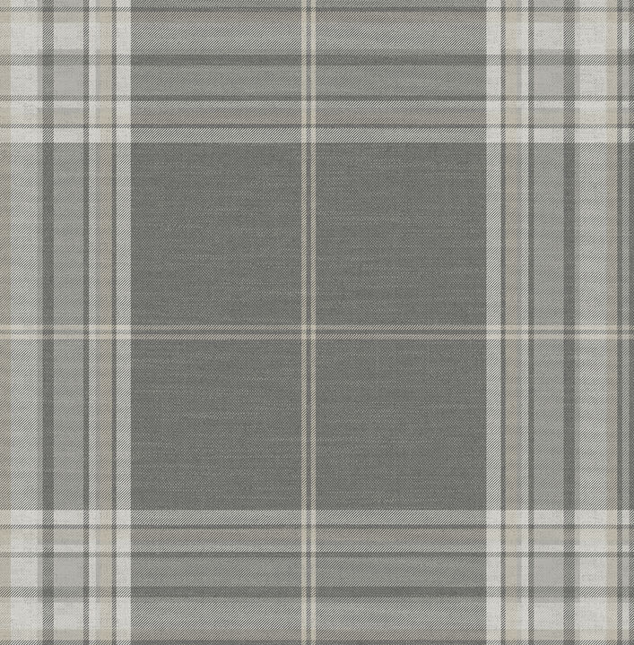 Westley Grey Plaid Wallpaper