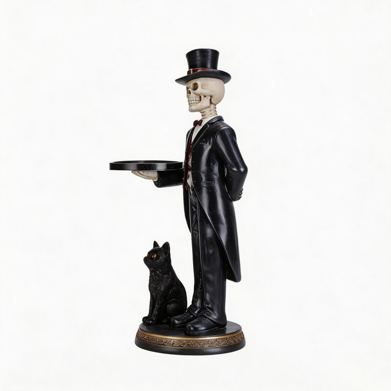 Fotson Halloween Resin Skeleton Butler Floor Statue image number 7