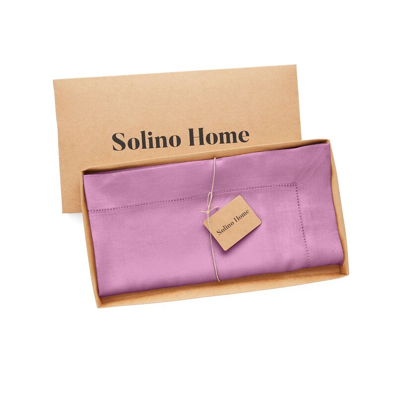 Christmas Linen Table Throw - Classic Hemstitch, Solino Home