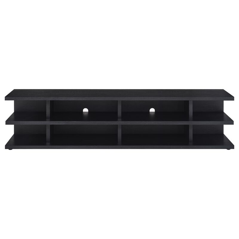 Carie TV Stand Media Console, 2-Tier Open Shelves, Wood image number 0