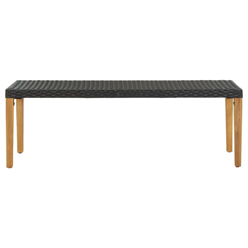 vidaXL Garden Bench 31.5" Poly Rattan Black
