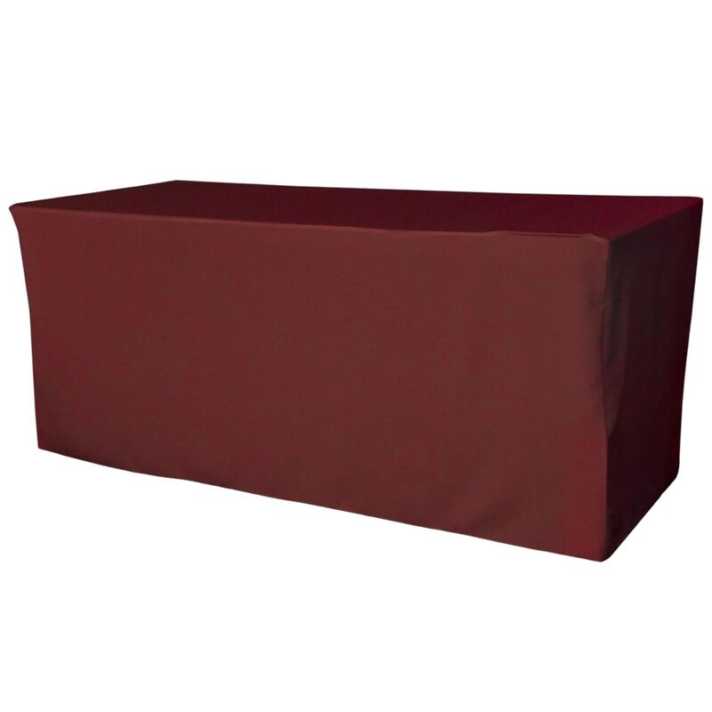 Fitted Polyester Poplin Tablecloth 96x30x30 Inch for Banquet Tables image number 0