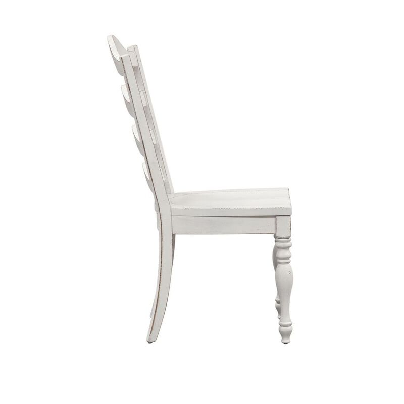 Liberty Furniture Magnolia Manor Ladder Back Side Chair (RTA) in Antique White image number 2