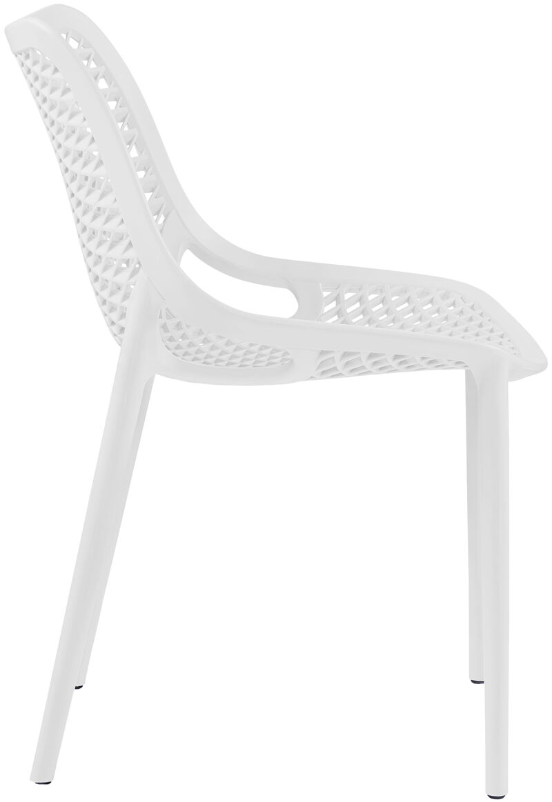 Meridian Furniture Mykonos White Outdoor Patio Dining Chair, Set of 4