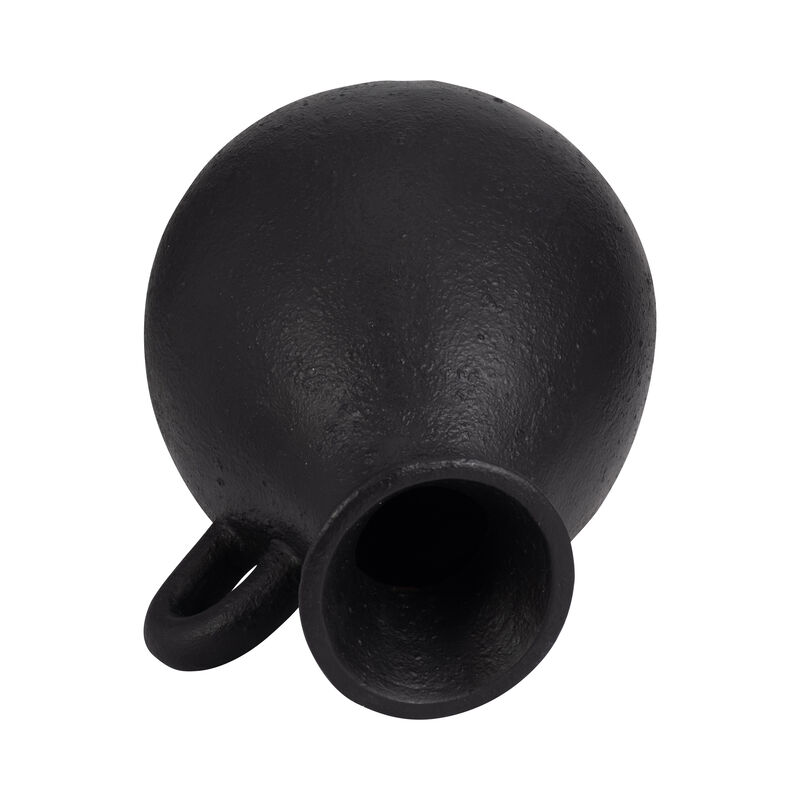 19" Organic Jug With Handle, Black