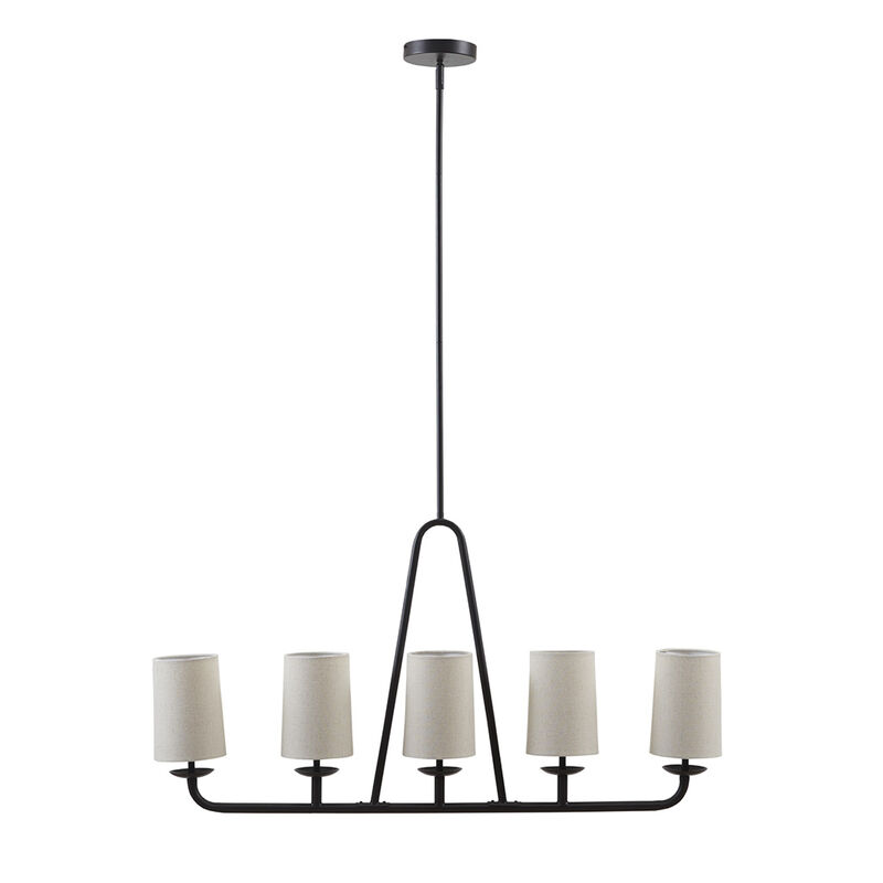 Gracie Mills Aisa Modern Farmhouse 5-Light Linear Chandelier