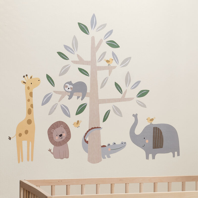 Lambs & Ivy Jungle Story Safari Elephant/Tree Nursery Wall Decals/Stickers