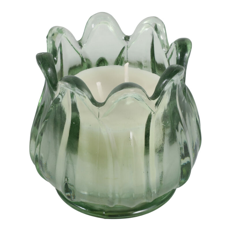 Gardenia Tulip Glass Candle image number 1