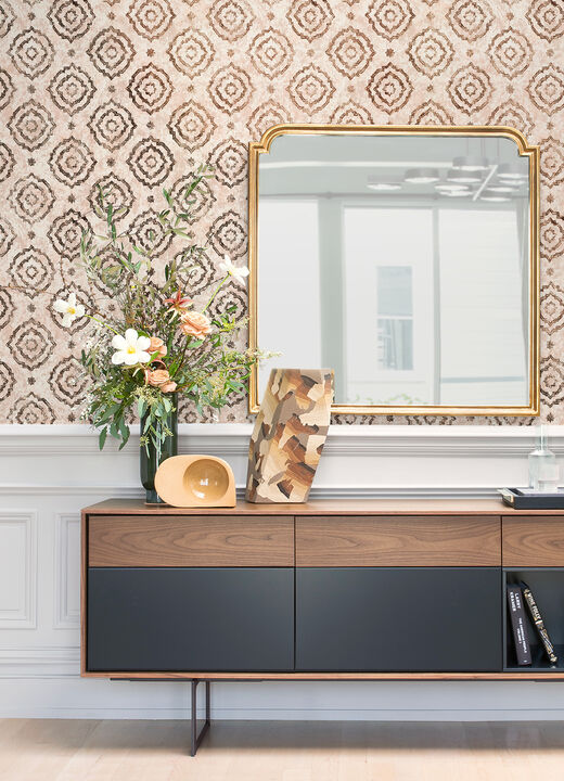 Uma Rose Gold Star Medallion Wallpaper (Set of 2)