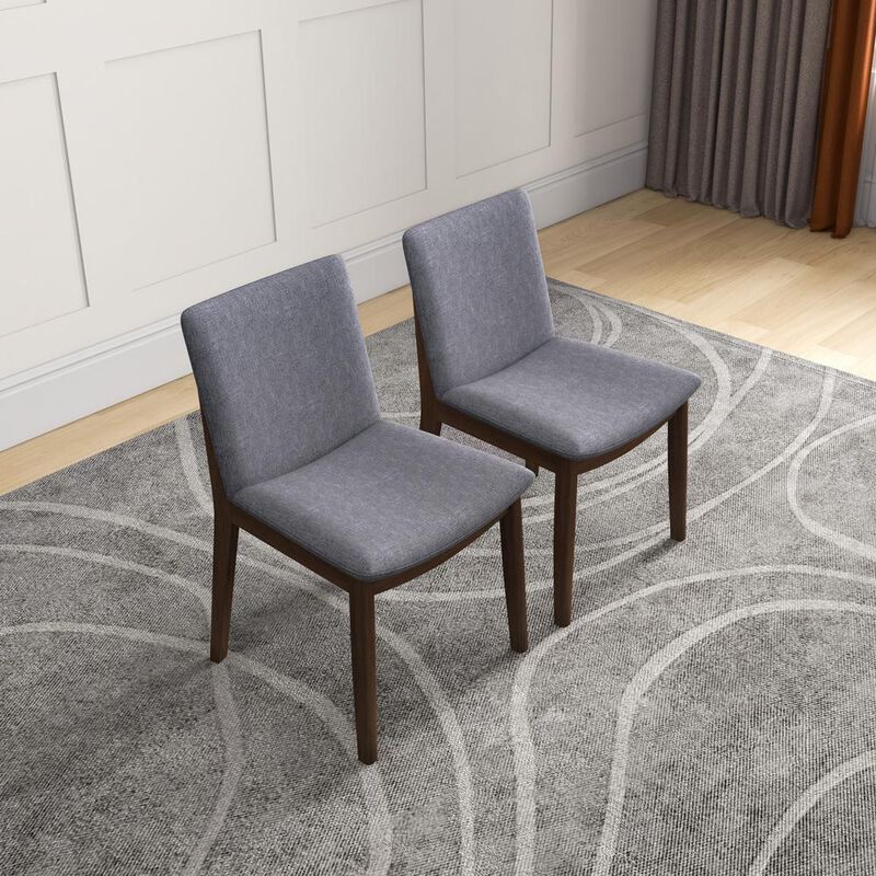 Ashcroft Furniture Co Laura Mid-Century Modern Solid Wood Dining Chair (Set of 2)