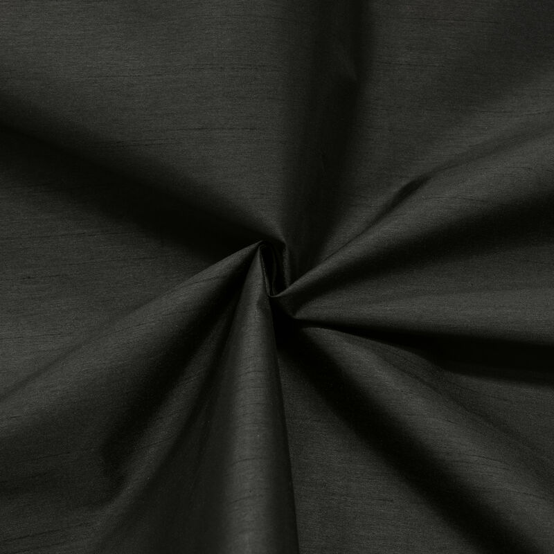 Thermaplus 100% Polyester Glacier Balance Temperature Solid Faux Silk Blackout Grommet Curtain Panel Black