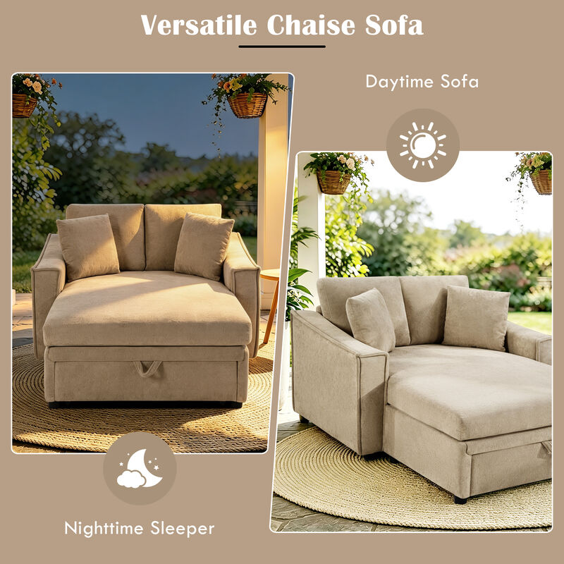 Velvet Oversized Chaise Sofa image number 4