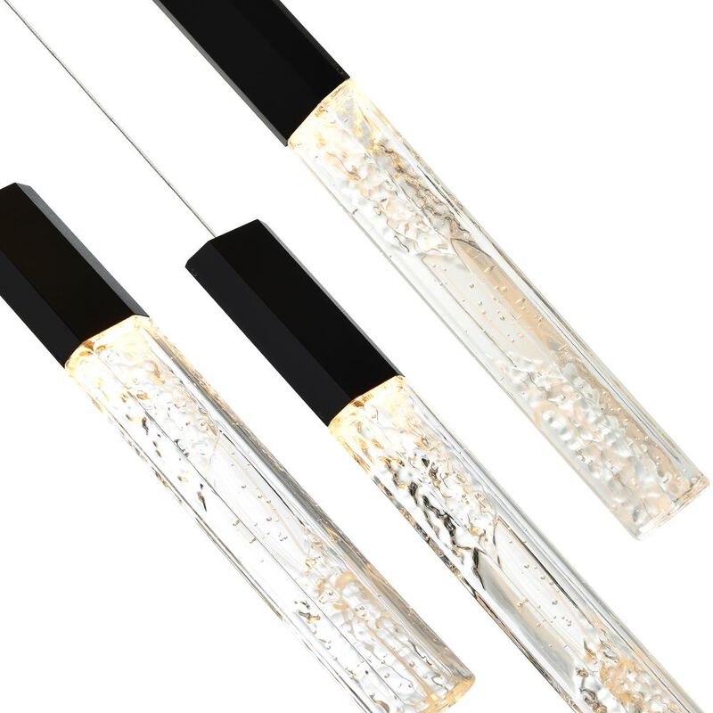 Greta Integrated LED Black Chandelier