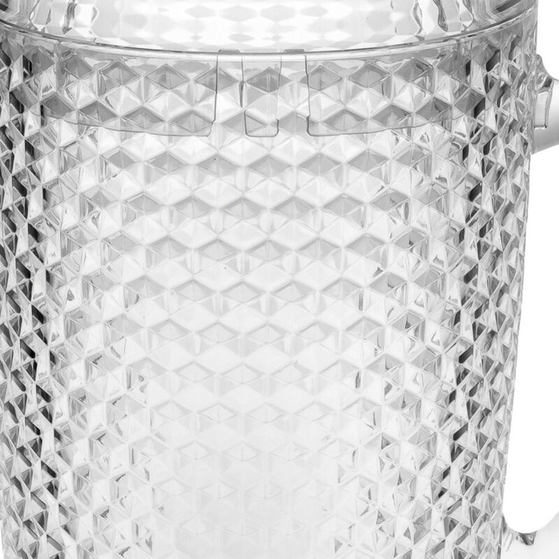 HomeRoots 2.5 Quart Clear Diamond Acrylic Serving Pitcher image number 2