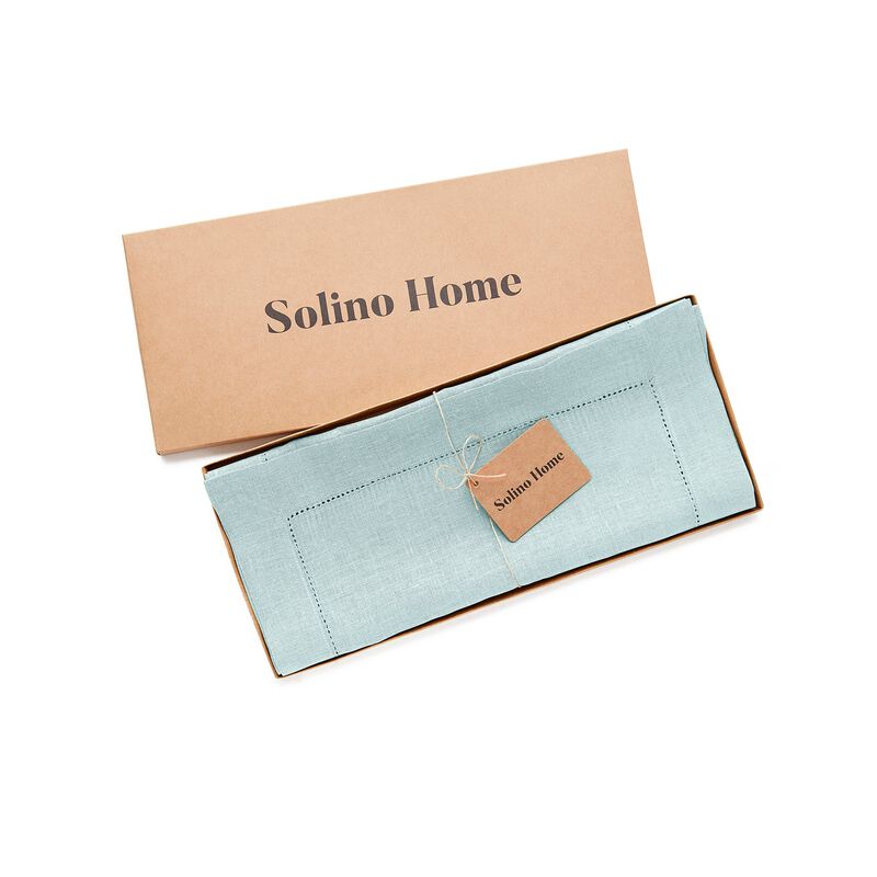 Christmas Linen Table Runner - Classic Hemstitch, Solino Home