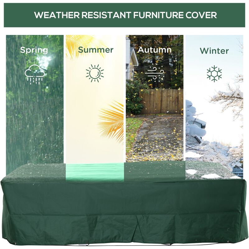 Hivvago Waterproof Patio Furniture Cover for Sectional Sofa image number 5