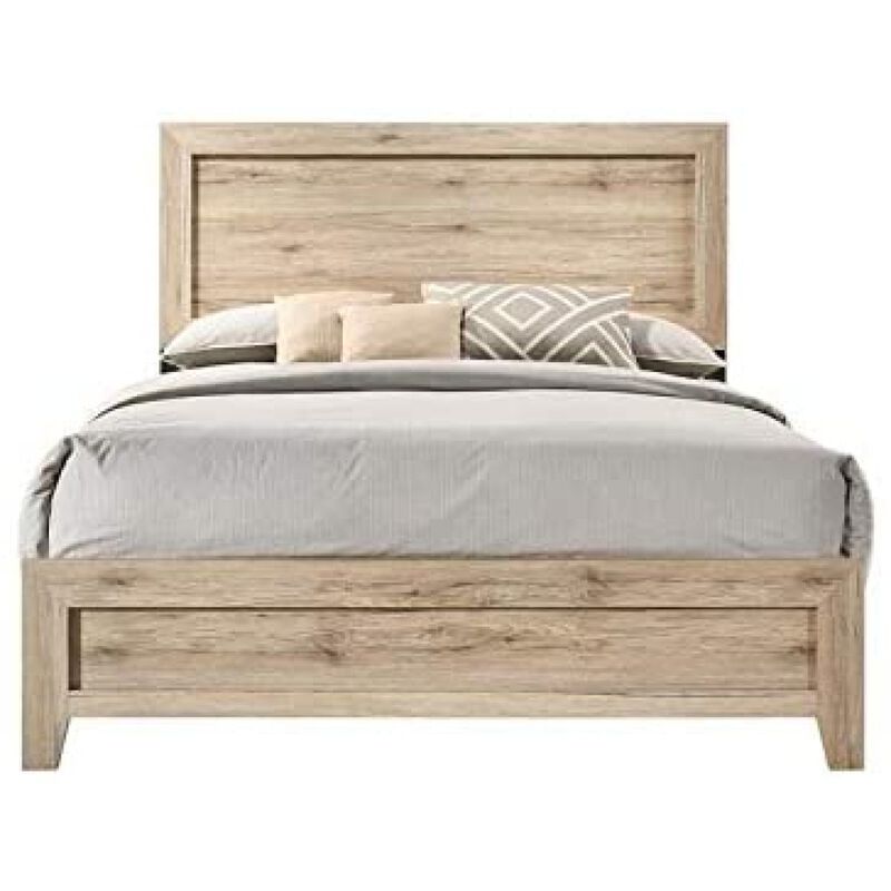 Miquell Queen Bed, Natural