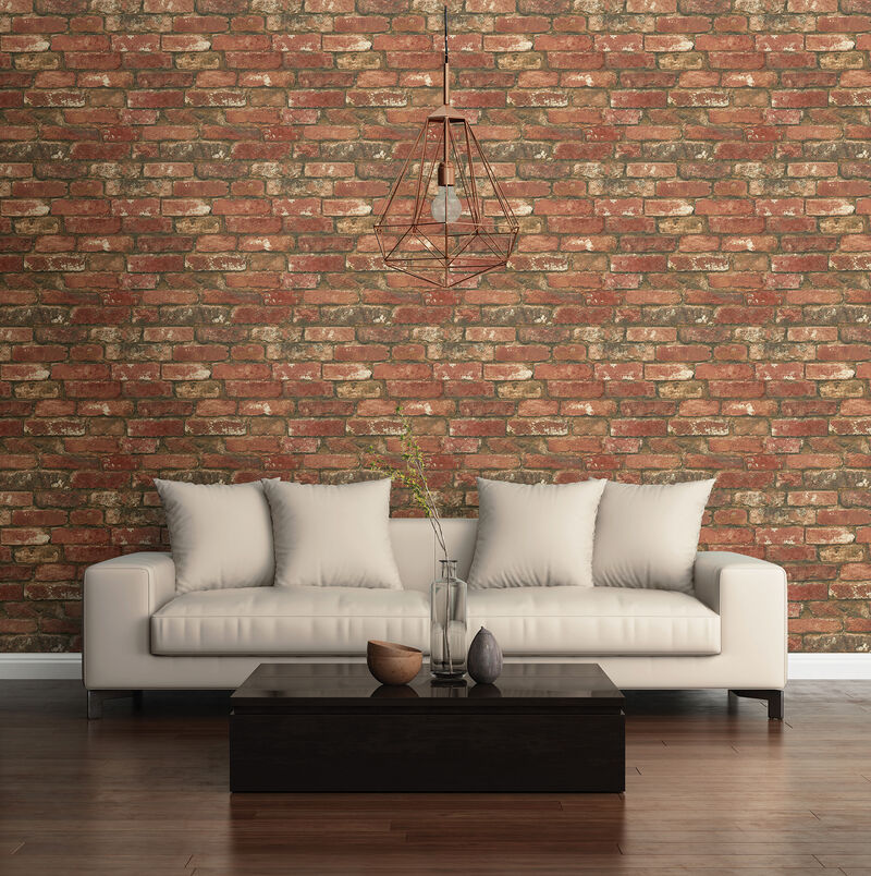 West End Red Brick Peel & Stick Wallpaper image number 4