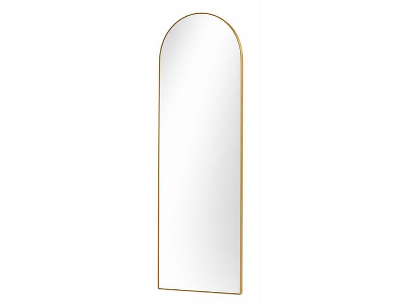 Arched Full Length Floor Mirror 58x18 Inch Gold Frame for Bedroom Living Room image number 0