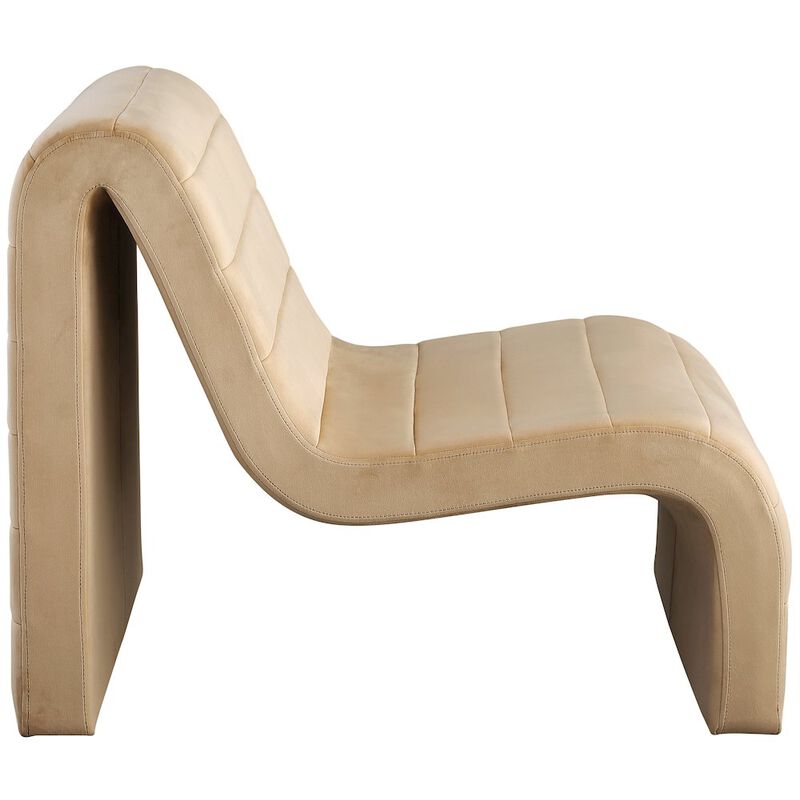 Meridian Furniture Ivy Camel Velvet Accent Chair