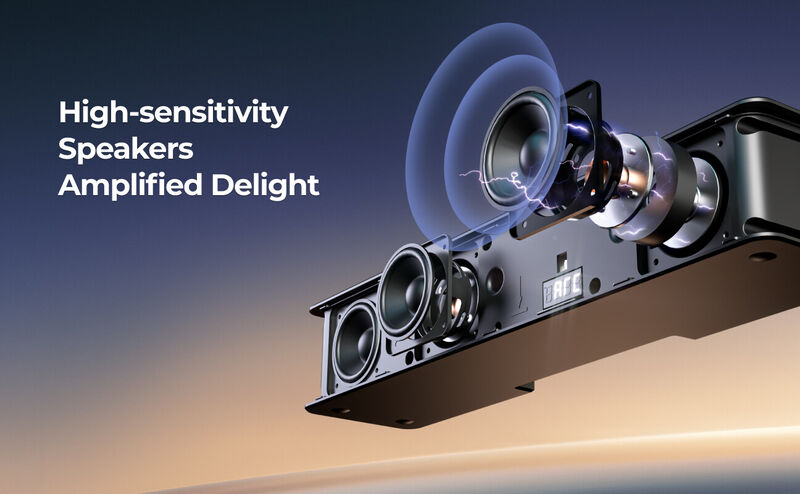 ULTIMEA Poseidon M4T 5.1ch Dolby Atmos Sound Bar for TV,410W,5.25" Wireless Subwoofer,Surround Adjustable image number 5