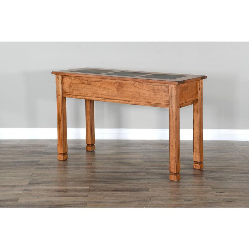 Sunny Designs Sedona 48 Transitional Wood Sofa Table in Rustic Oak