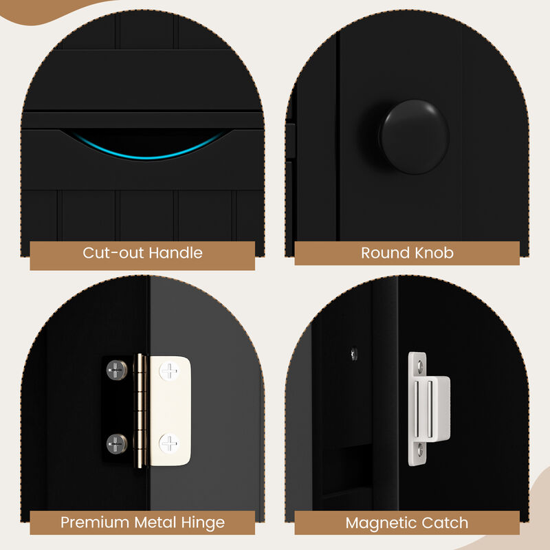 Standing Indoor Wooden Cabinet with 4 Drawers