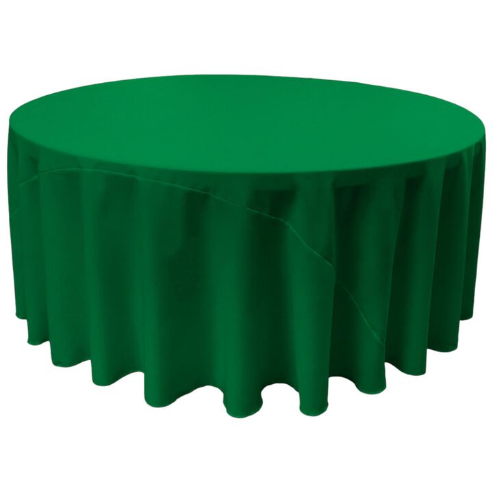 Polyester Poplin Round Tablecloth 132 Inch for Banquet and Dining Tables