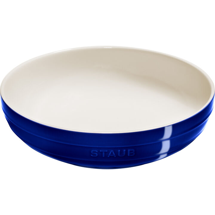 Staub Ceramic 11.5-inch Shallow Serving Bowl - Dark Blue