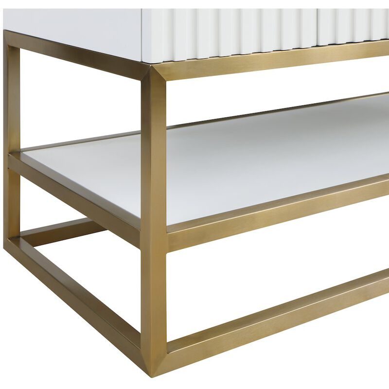 Meridian Furniture Monad White Bathroom Vanity