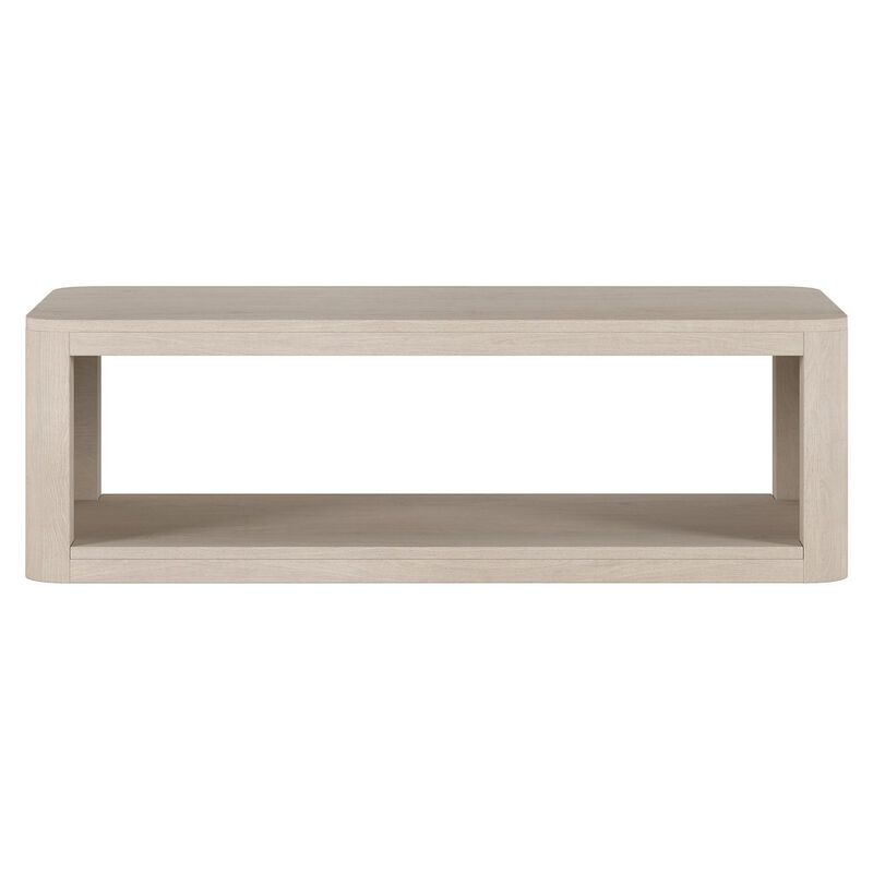 Hudson&Canal Kellan 47 Wide Rectangular Coffee Table in Alder White