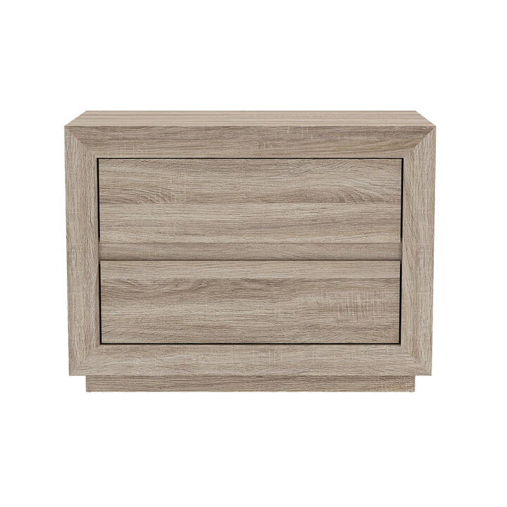 Soren Contemporary 32" Nightstand in Natural Oak