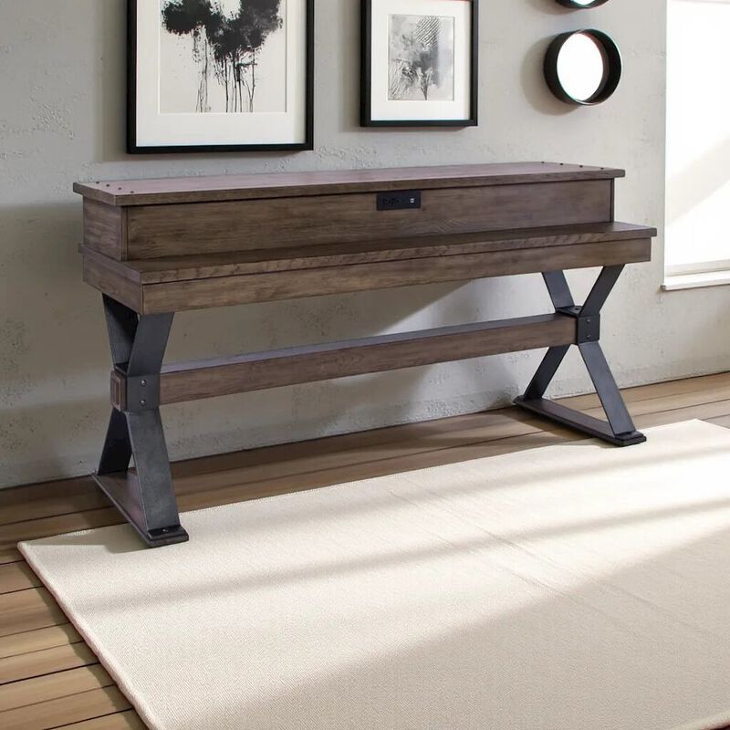 Starlight Canyon Home Brown Console Bar Table – Perfect for Behind Couch or Sofa with Storage