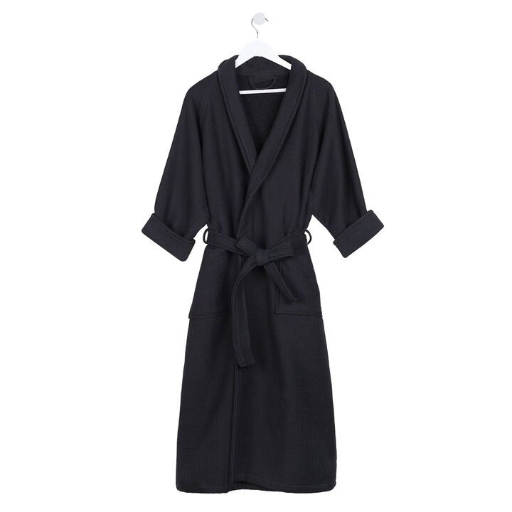 Cotton Waffle Weave Oversized Bathrobe for Men and Women Adults
