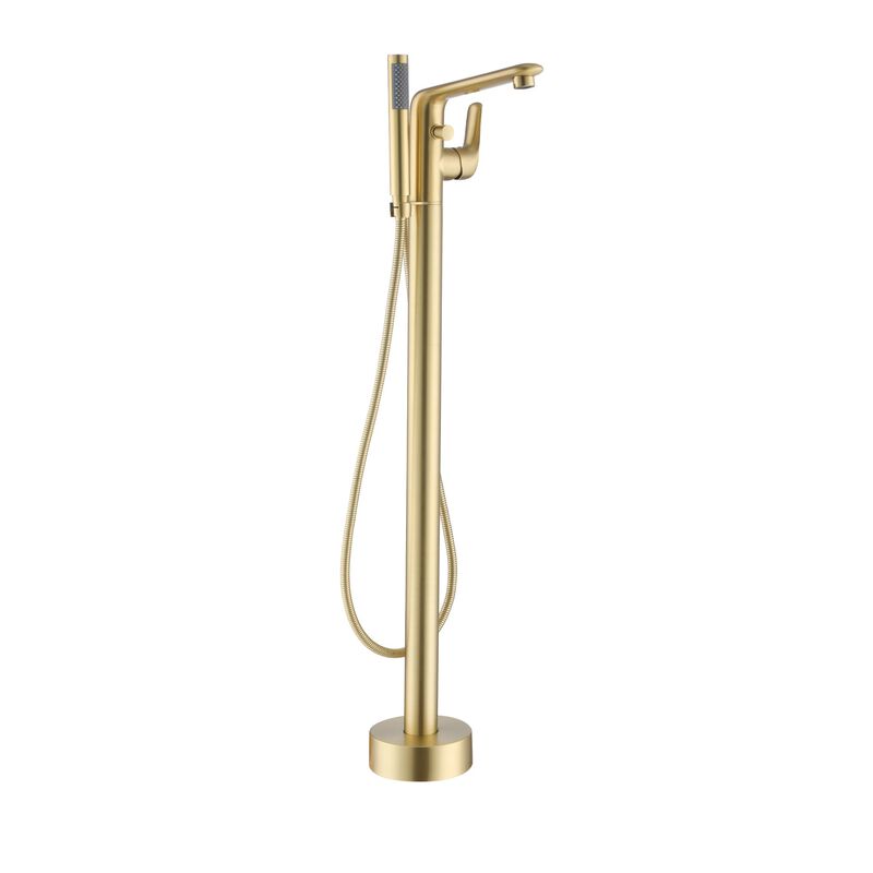 Mondawe Single-Handle Modern Floor Mount Freestanding Bathtub Faucet with Handheld Shower