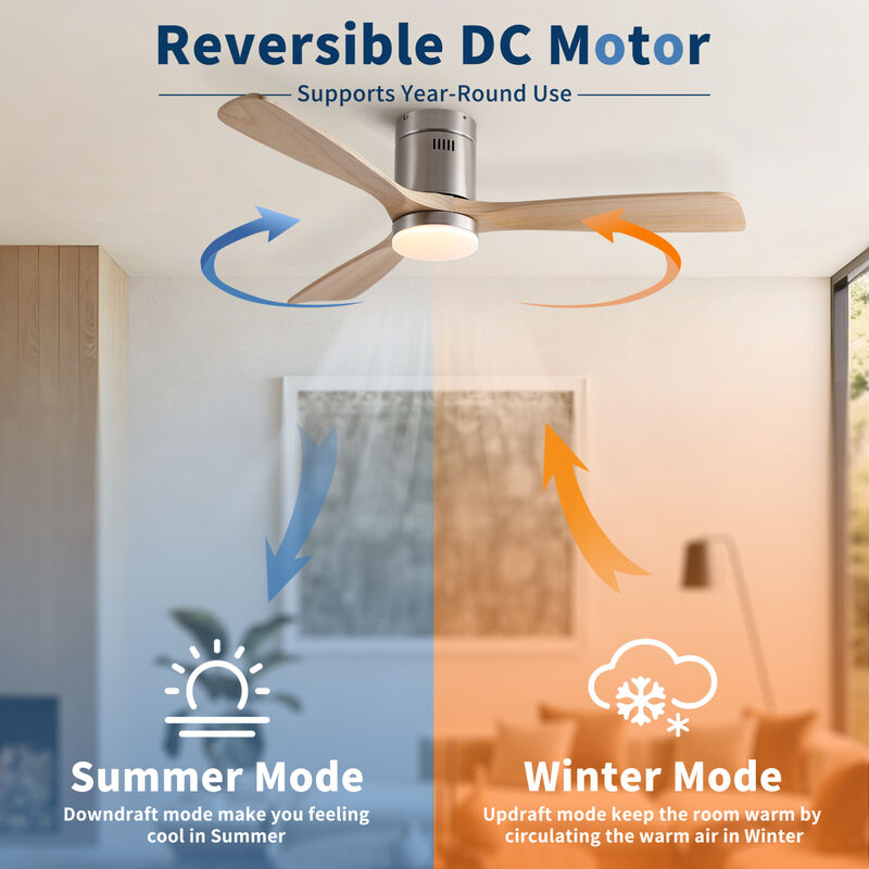 ELEMENT ACE Ultra-Quiet Reversible DC Motor Ceiling Fan with Dimmable LED Light Kit image number 8